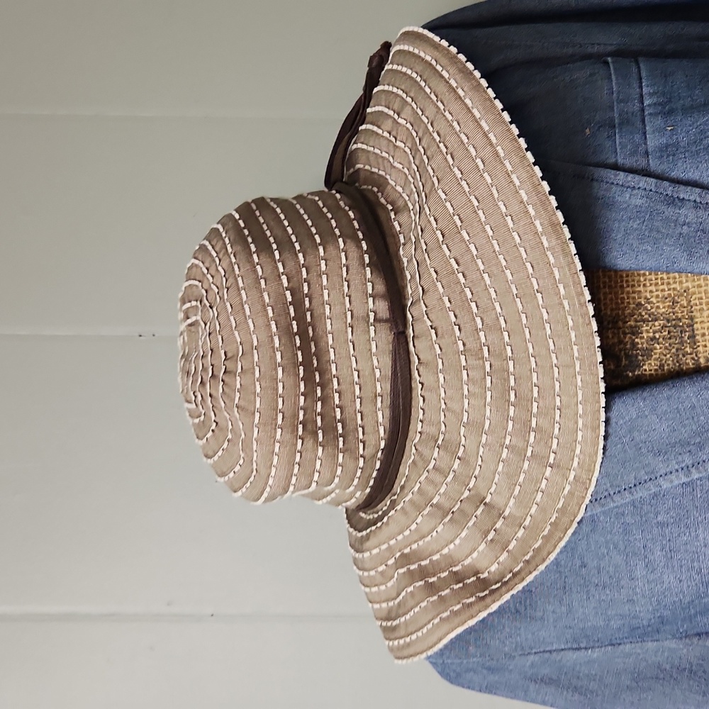 Scala Collezioni Wide Brim Hat. Adjustable Tie En… - image 2